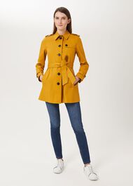 Ella Water Resistant Trench Coat, Gold, hi-res