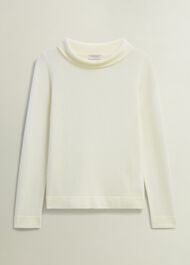Audrey Wool Cashmere Jumper, Warm Ivory, hi-res