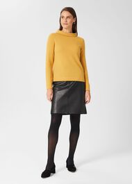 Audrey Wool Cashmere Jumper, Golden Yellow, hi-res