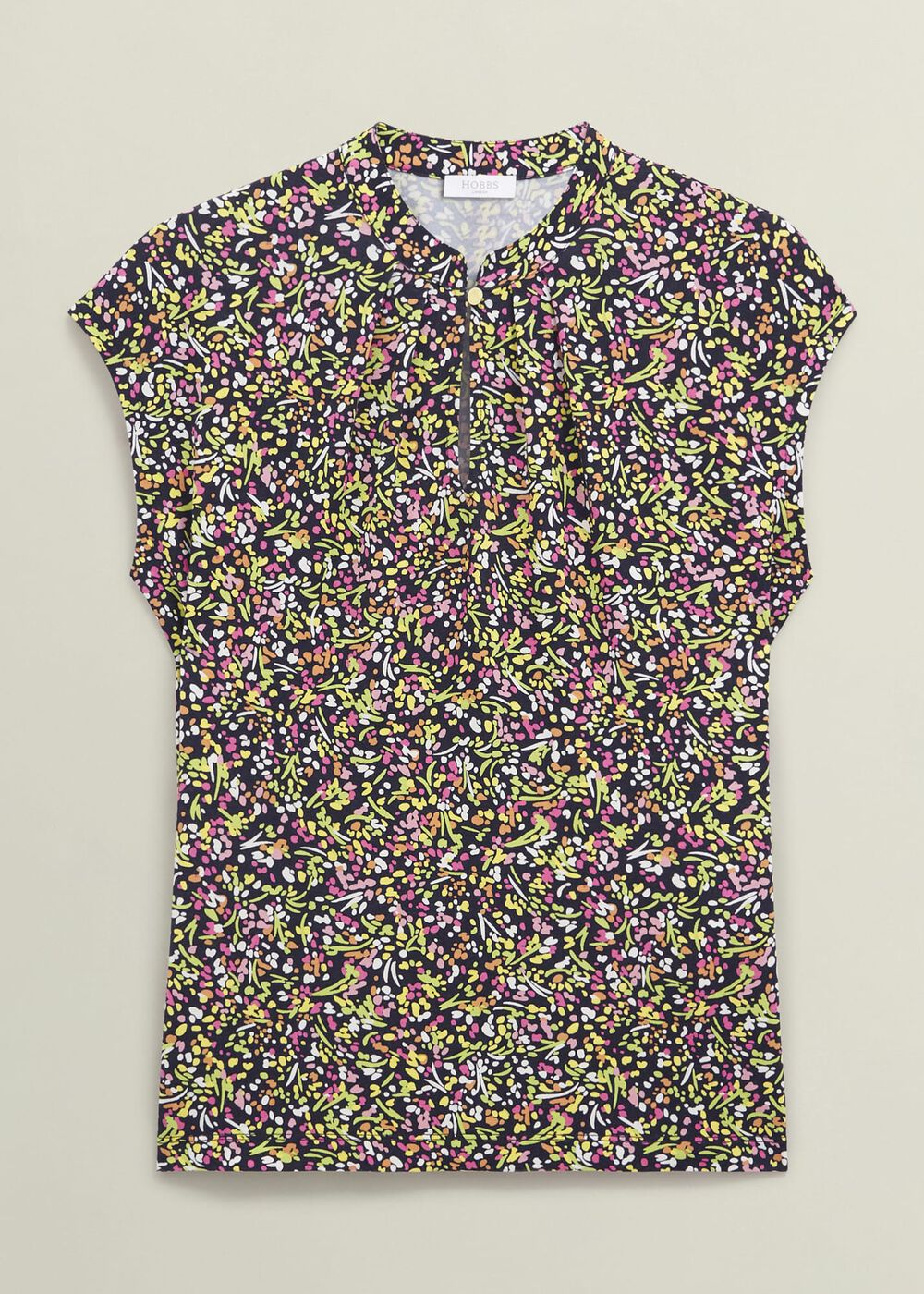 Maeve Printed Top, Navy Multi, hi-res
