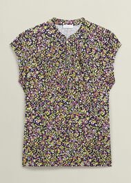 Maeve Printed Top, Navy Multi, hi-res