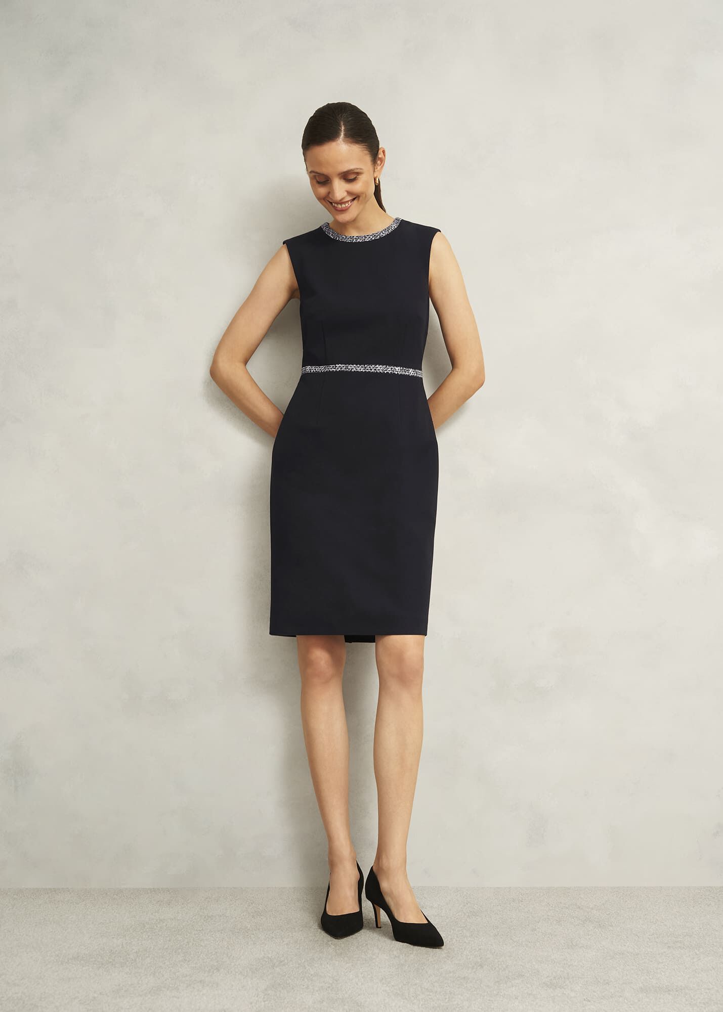 Hobbs London★Casey Dress With Wool ウールケイシードレス 黒 Casey Dress With Wool | Hobbs UK |