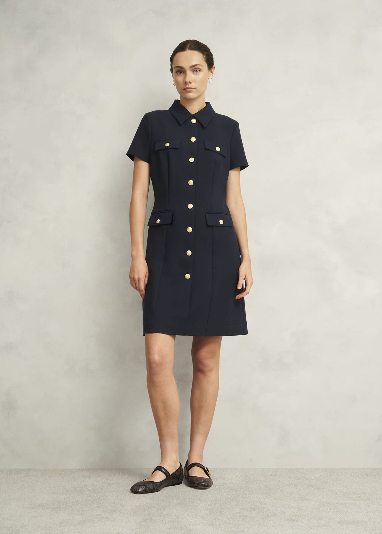 Nadiya Dress, Navy, hi-res