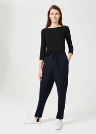 Sonya Double Fronted Top, Black, hi-res