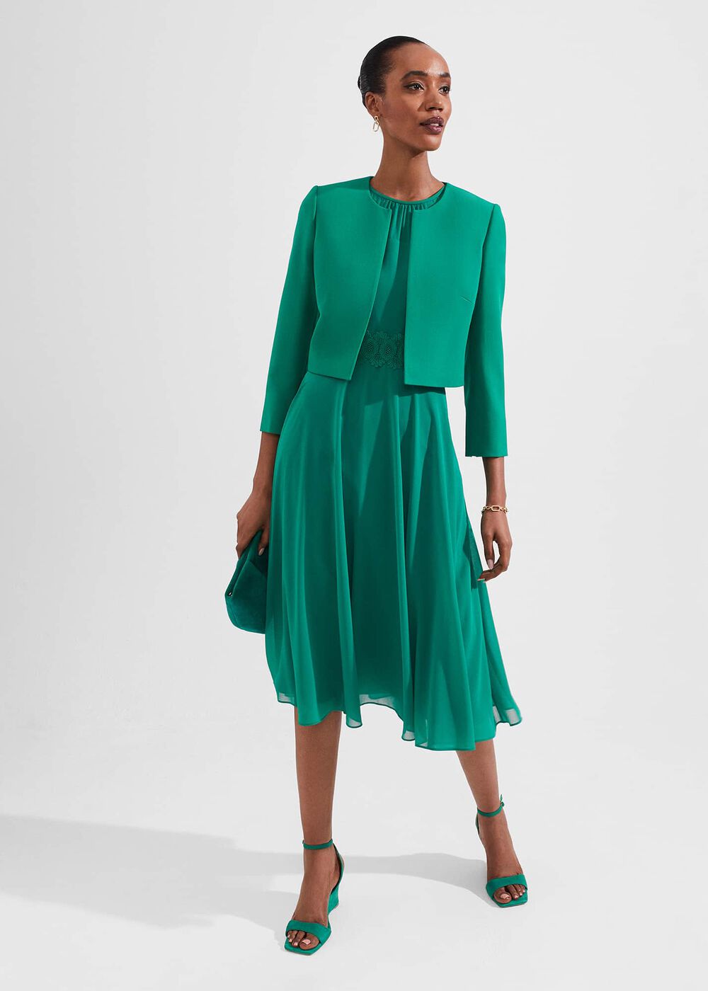 Petite Cressida Dress, Meadow Green, hi-res