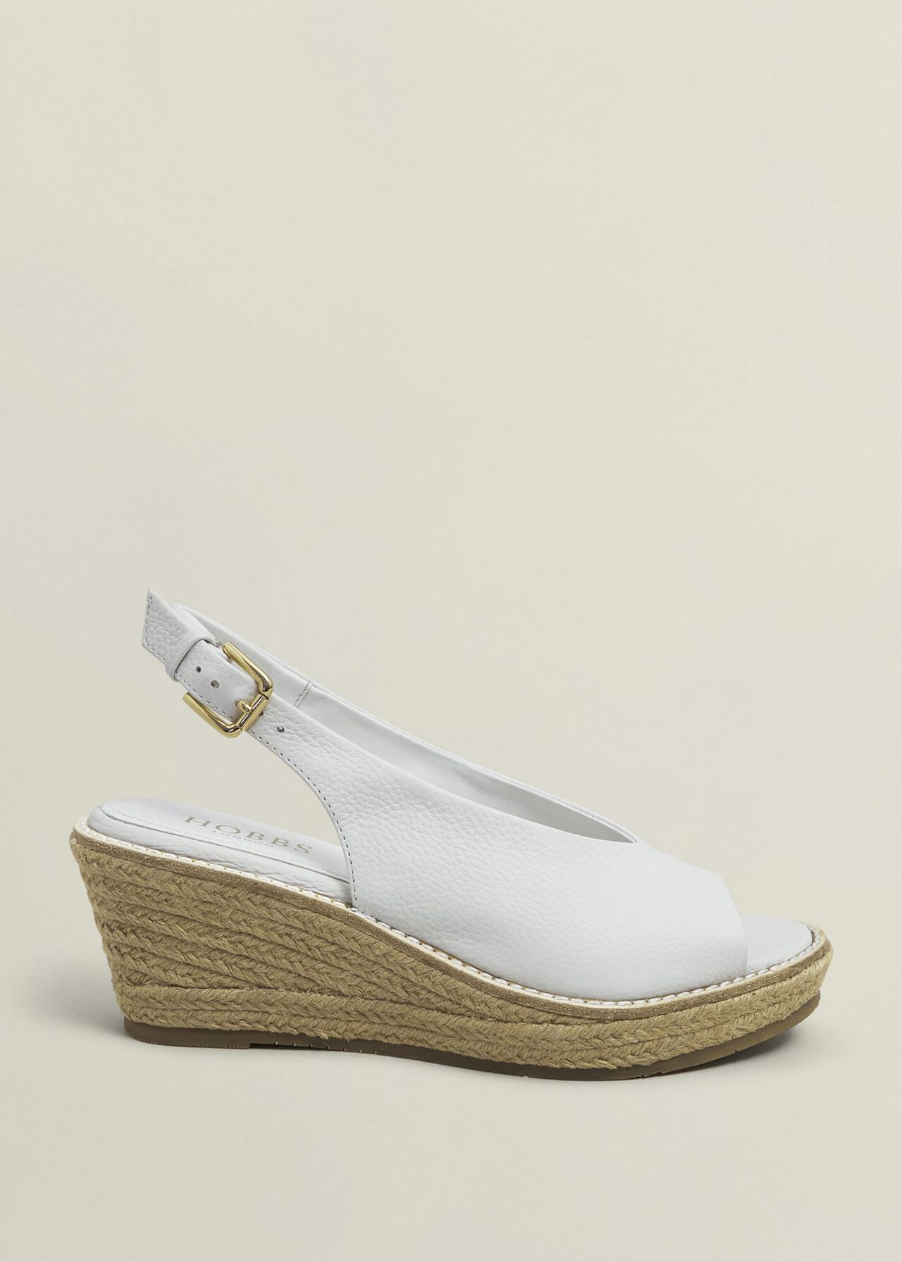 Kali Leather Espadrilles, Ivory, hi-res