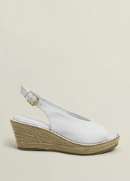Kali Leather Espadrilles, Ivory, hi-res