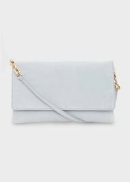 Chelsea Suede Clutch Bag, Pale Blue, hi-res