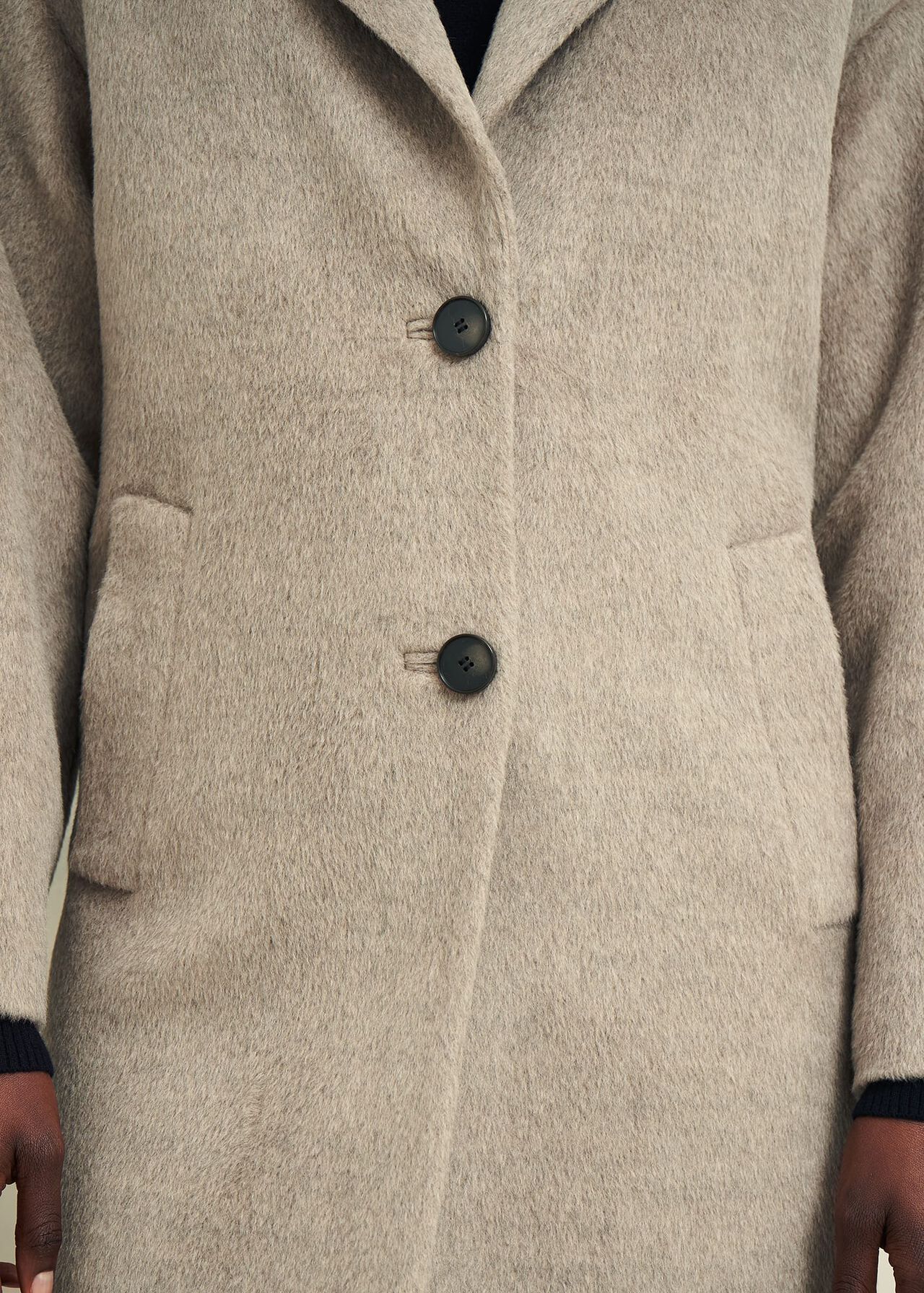 Bhavina Wool Blend Coat, Neutral, hi-res