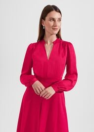 Petite Ivanna Fit And Flare Dress, Jam Pink, hi-res