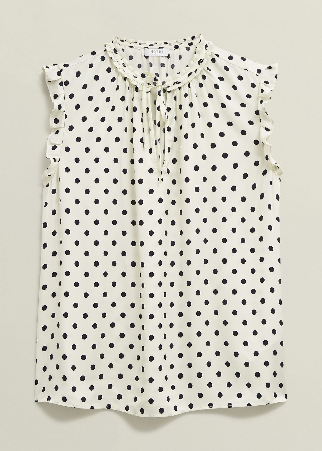 Adriel Blouse, Ivory Navy, hi-res