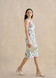 Freda Floral Dress, Pale Blue Multi, hi-res