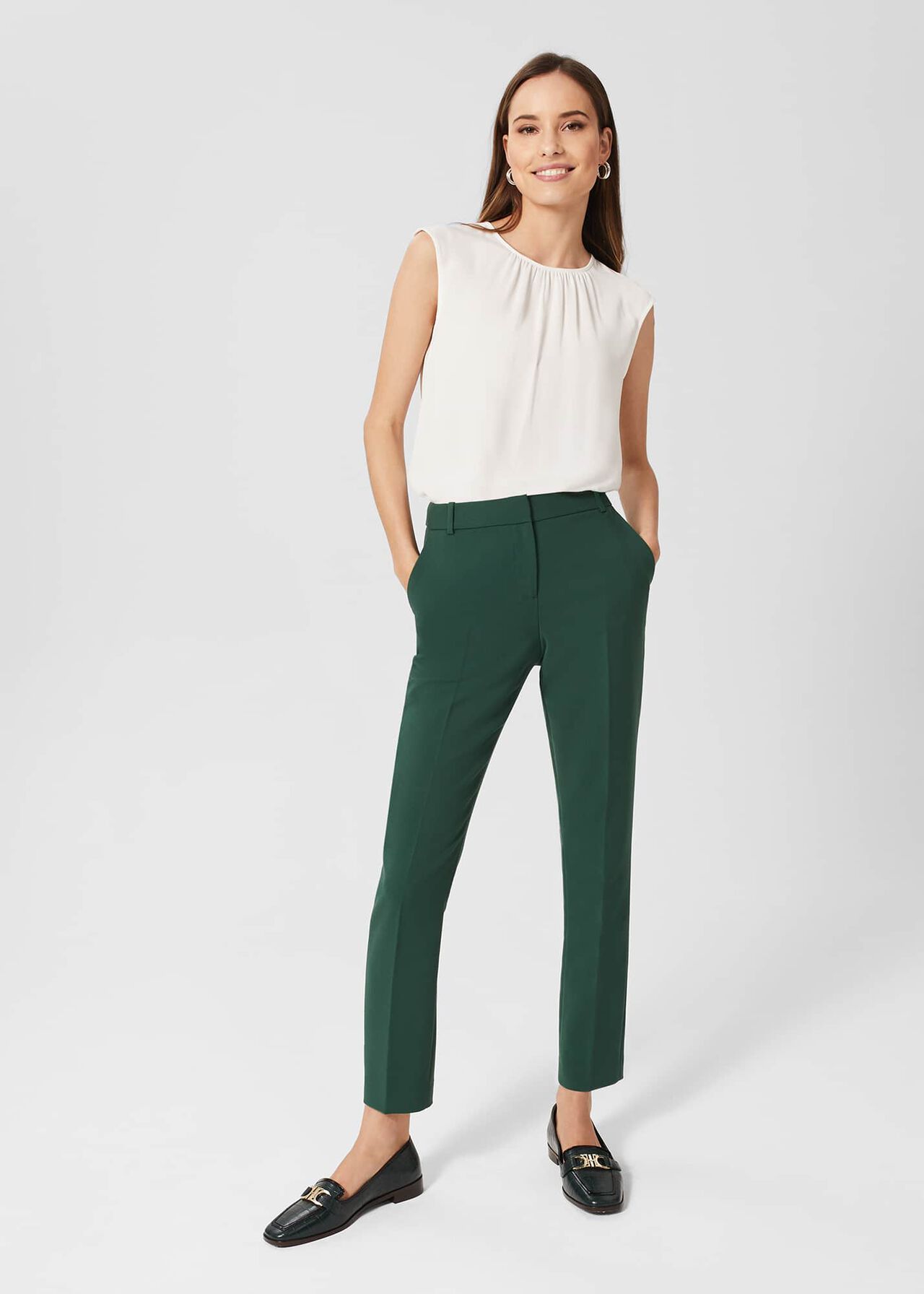 Petite Suki Trousers, Rich Sage Green, hi-res