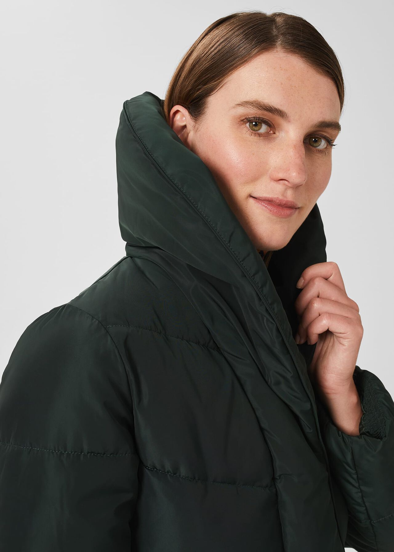 Petite Indira Puffer, Dark Ivy Green, hi-res