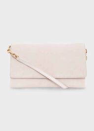 Chelsea Suede Clutch Bag, Pale Pink, hi-res