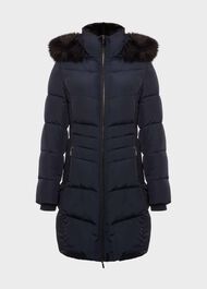 Tali Puffer With Hood, Navy, hi-res
