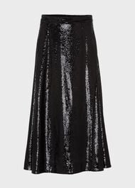 Greta Sequin Skirt, Black, hi-res