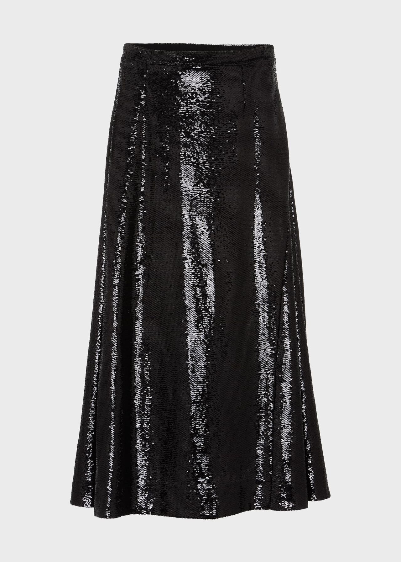 Greta Sequin Skirt, Black, hi-res