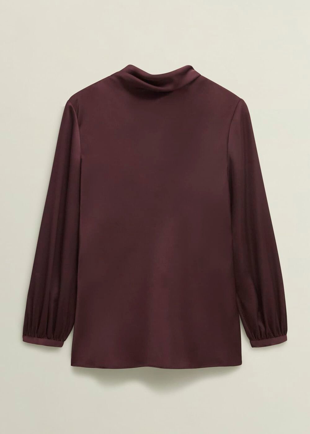 Lulworth Satin Blouse, Cocoa Brown, hi-res
