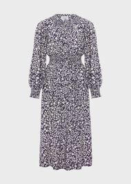 Fenton Dress, Navy Buttrcream, hi-res