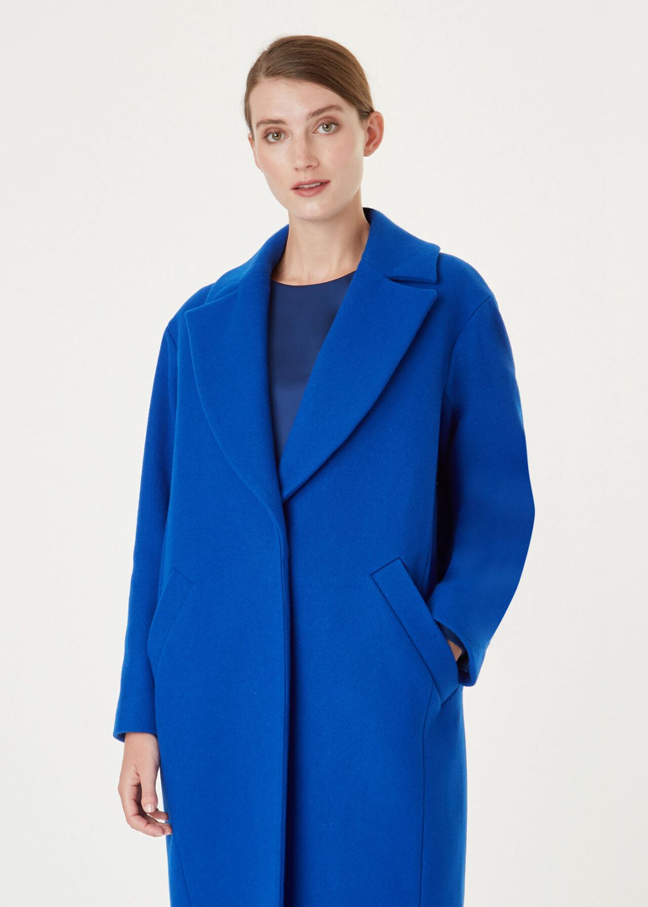 Jane Wool Blend Coat, Cobalt, hi-res