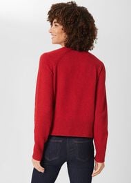 Chloe Cardigan with Alpaca, Scarlet Red, hi-res