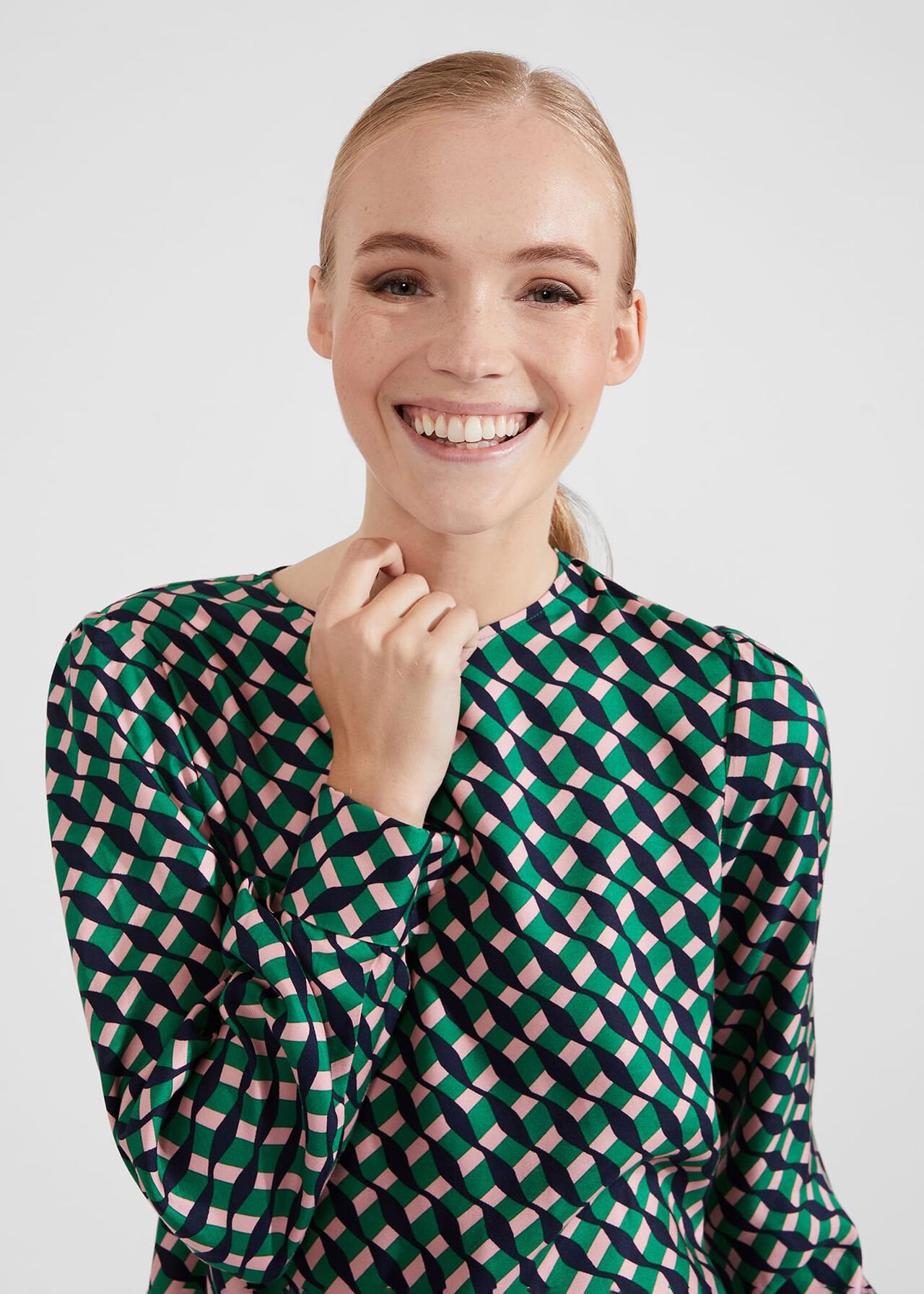 Melody Blouse, Green Multi, hi-res