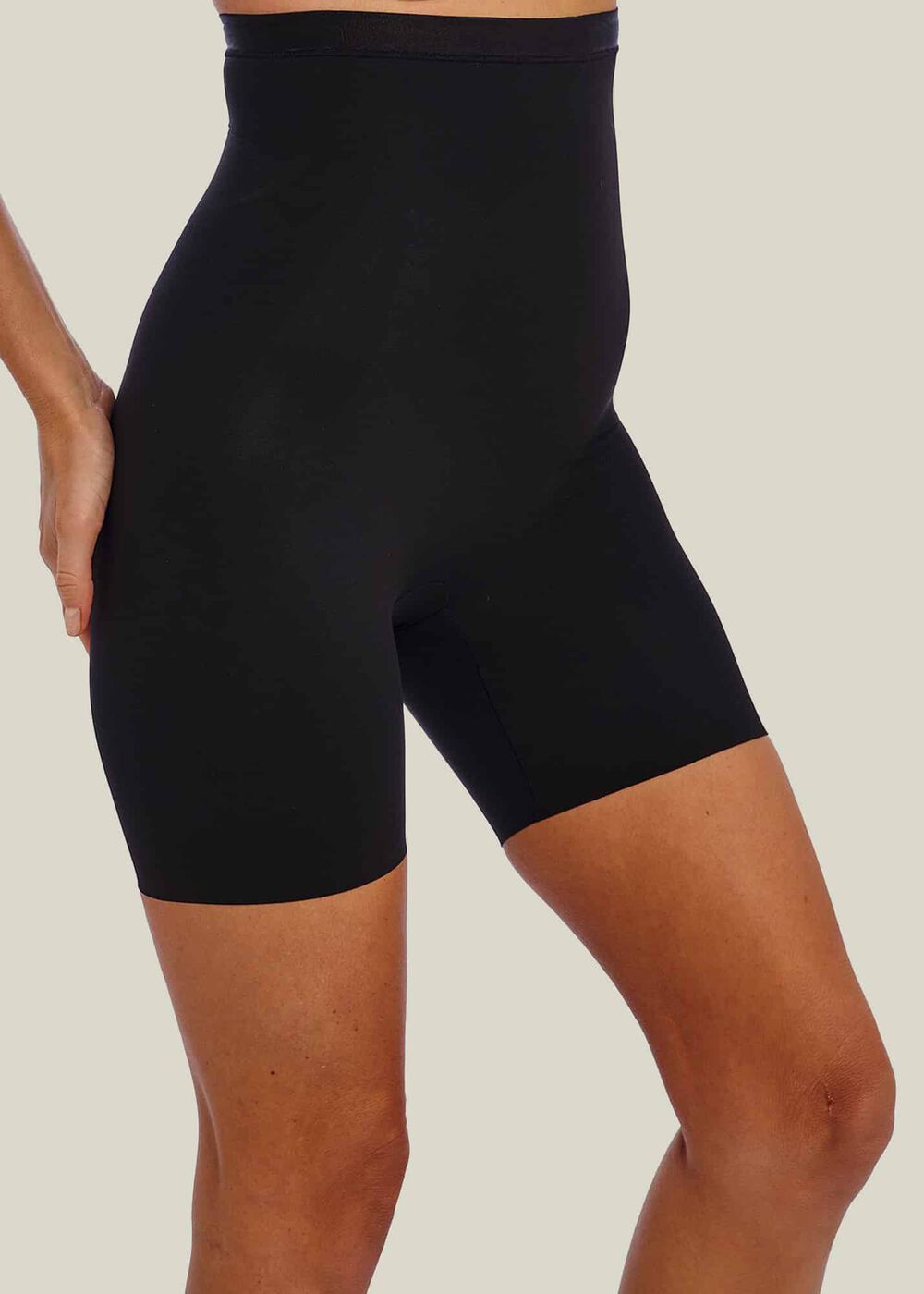 Firm Control Hourglass High Waist Thigh Shaper, Black, hi-res