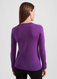 Penny Merino Wool Jumper, Purple, hi-res