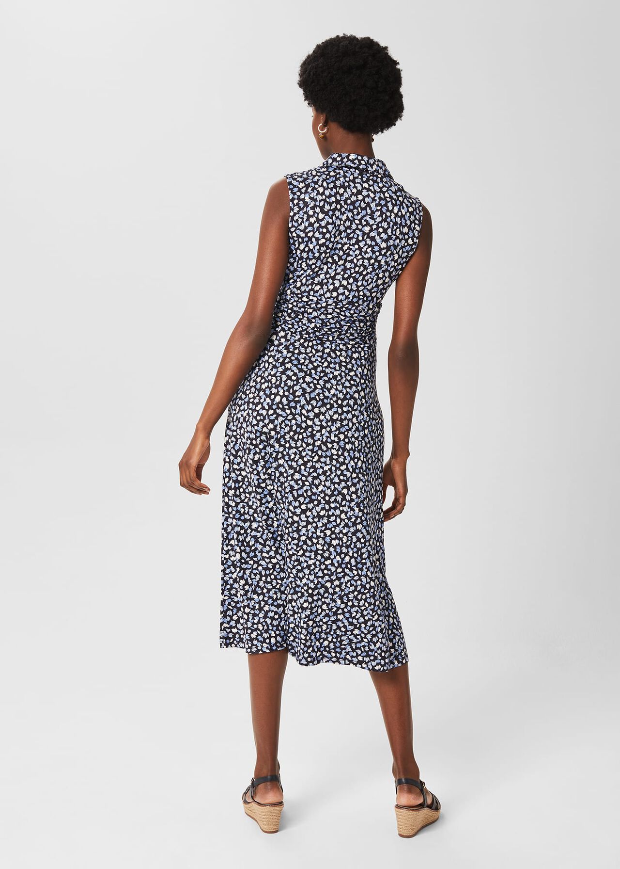 Agnes Sleeveless Jersey Dress, Navy Multi, hi-res