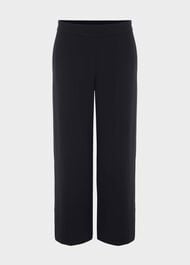 Lula Cropped Trousers With Stretch, Navy, hi-res