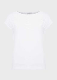 Thea Cotton Broderie Top, White, hi-res