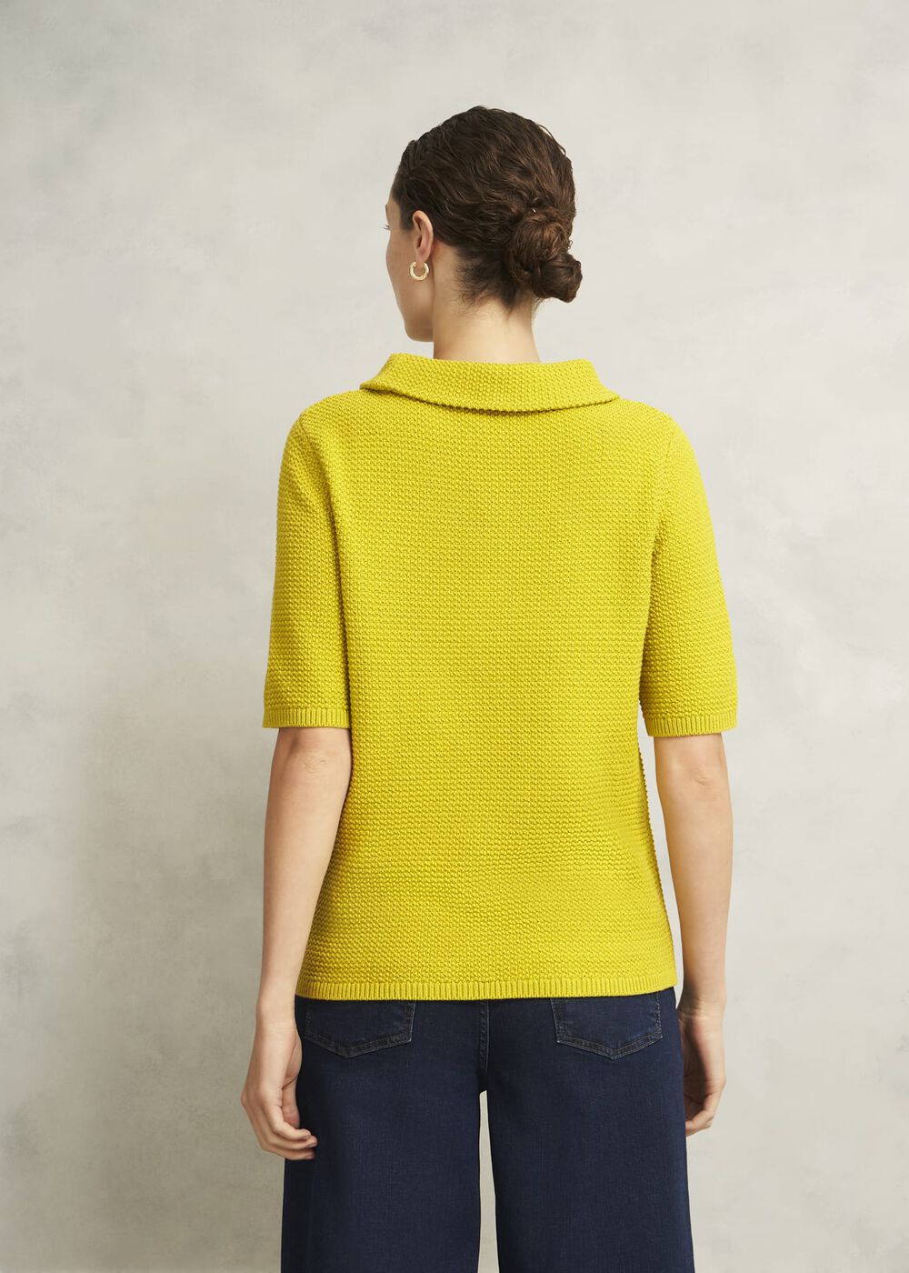 Camilla Cotton Jumper, Gold Chartreuse, hi-res