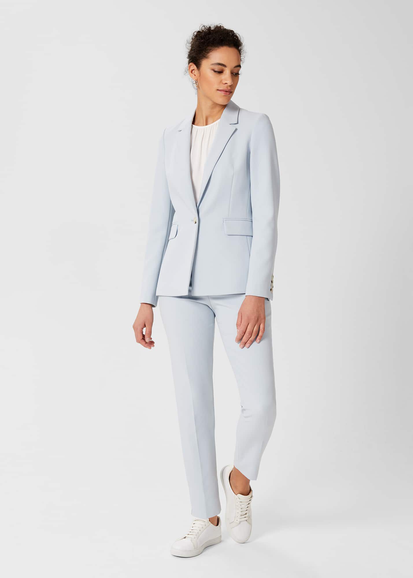 Light blue trouser suit ladies online
