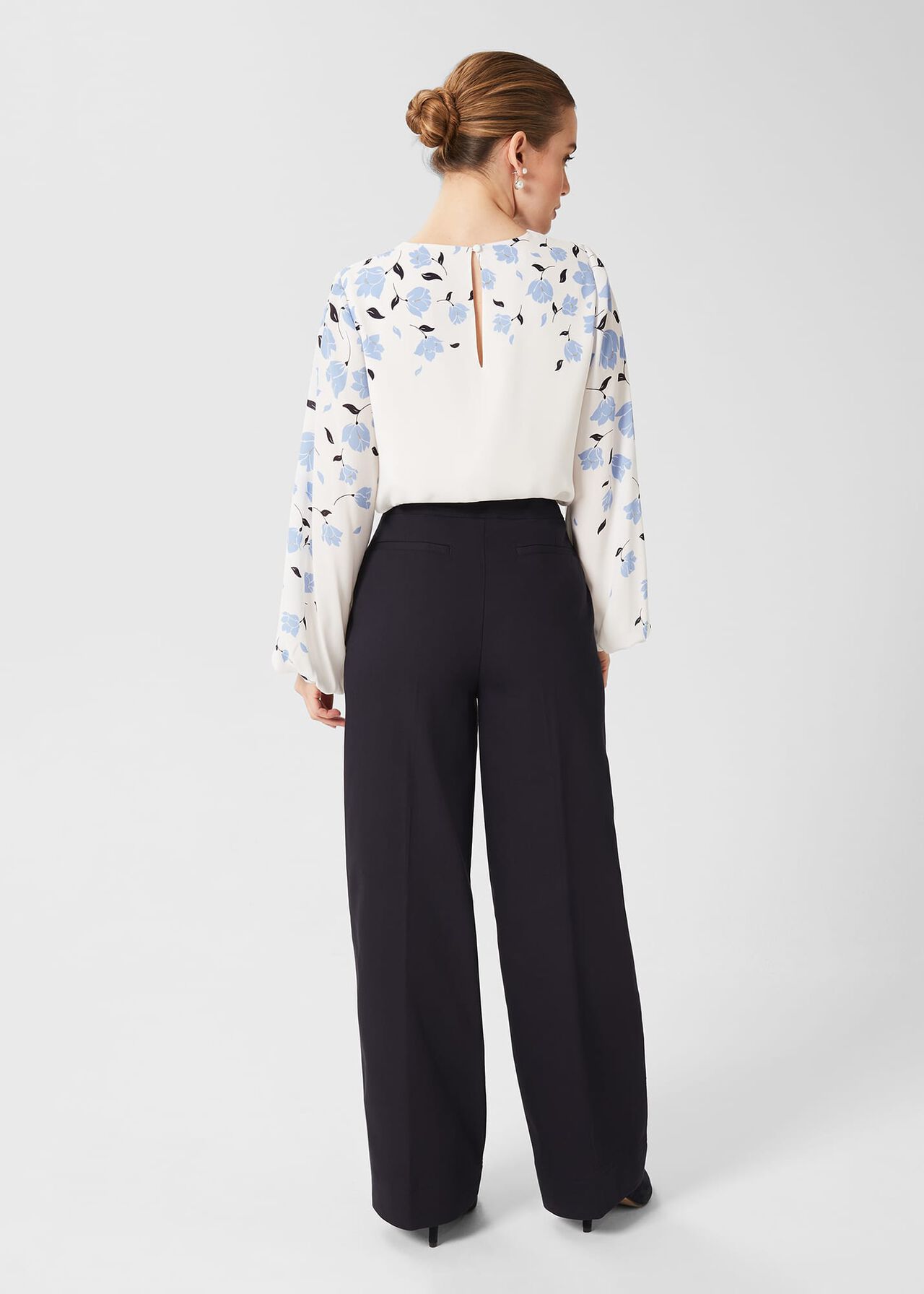 Petite Samina Trouser, Navy, hi-res