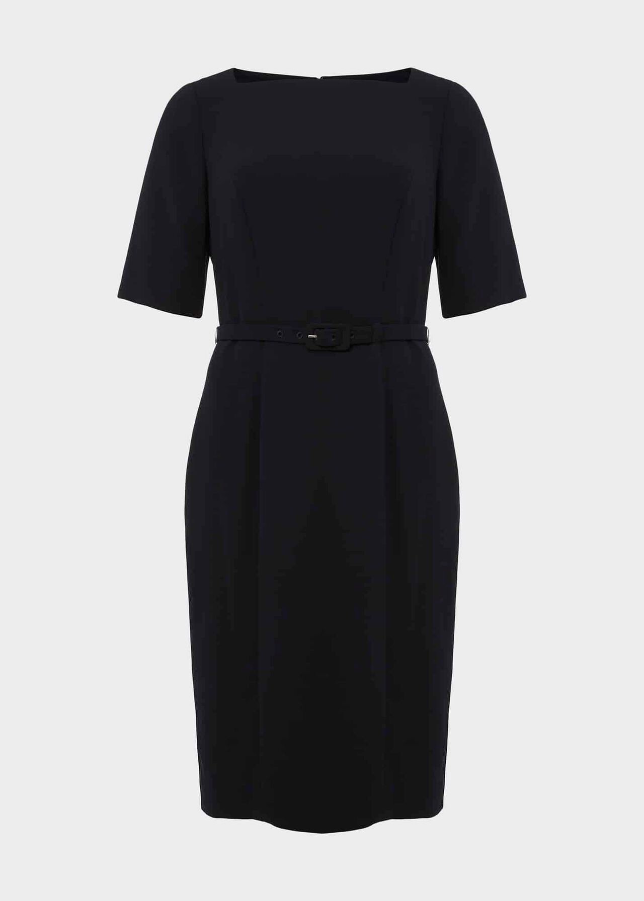 Abigail Square Neck Dress, Navy, hi-res