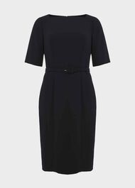 Abigail Square Neck Dress, Navy, hi-res