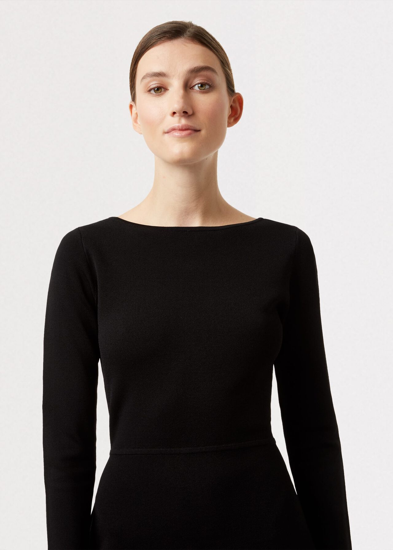 Rebecca Knitted Dress, Black, hi-res