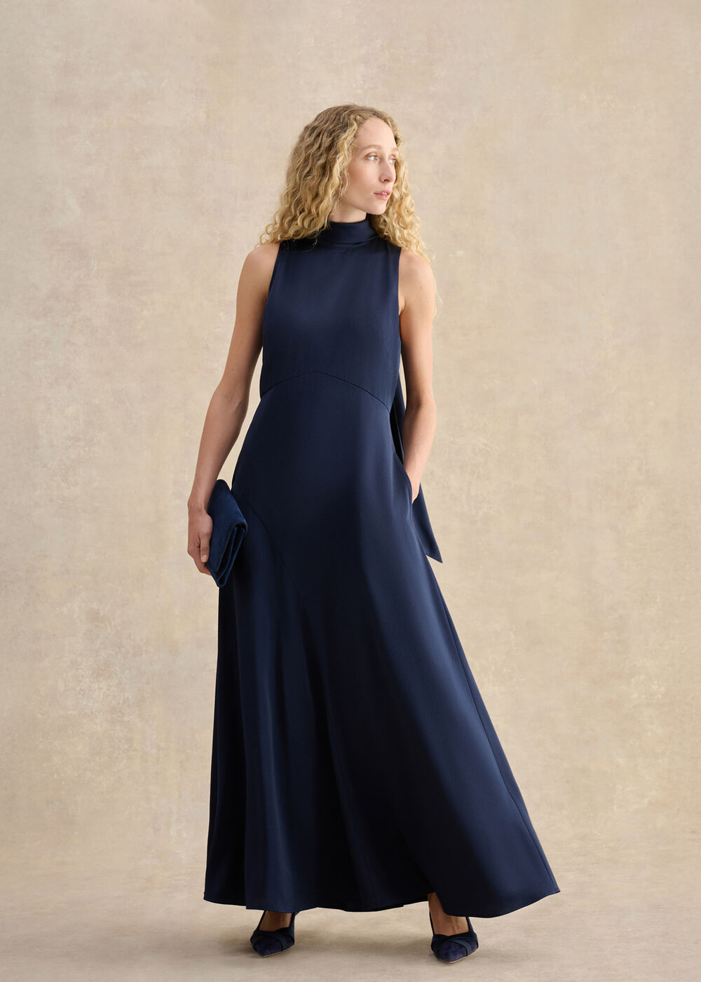 Petite Marilyn Textured Satin Dress