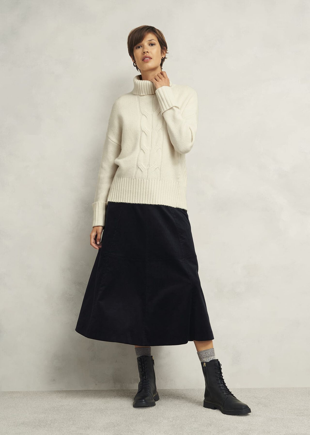 Ember Cable Jumper With Alpaca, Warm Ivory, hi-res