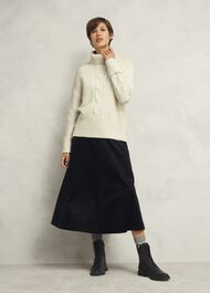 Ember Cable Jumper With Alpaca, Warm Ivory, hi-res