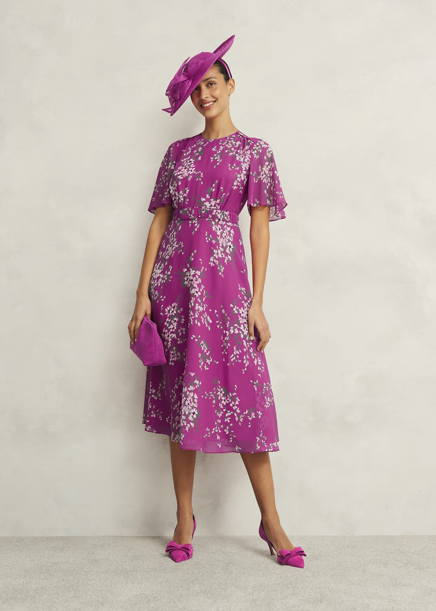 新作【Hobbs London】Eliana ワンピースジャケットセット ピンク Eliana Dress | Hobbs US |
