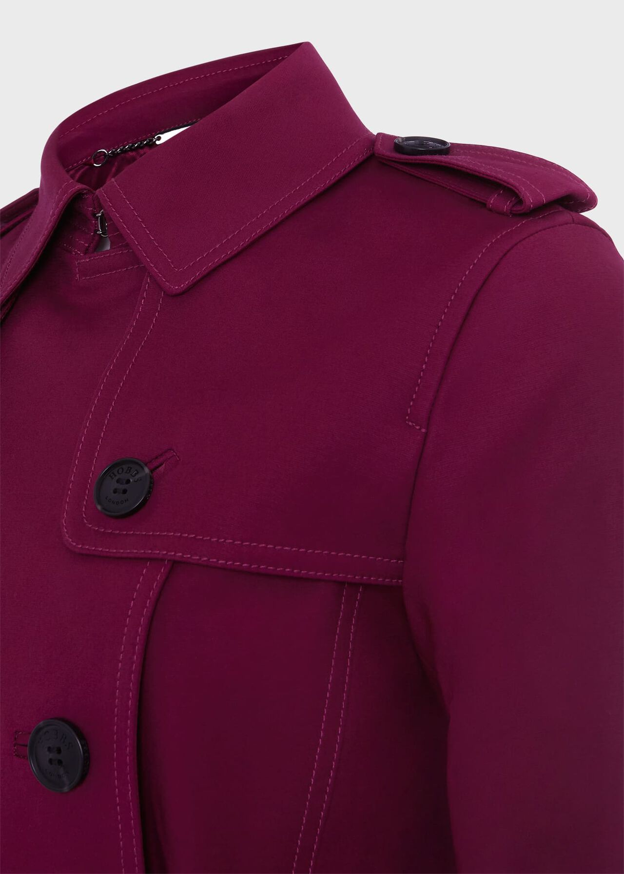 Saskia Shower Resistant Trench Coat, Warm Plum, hi-res