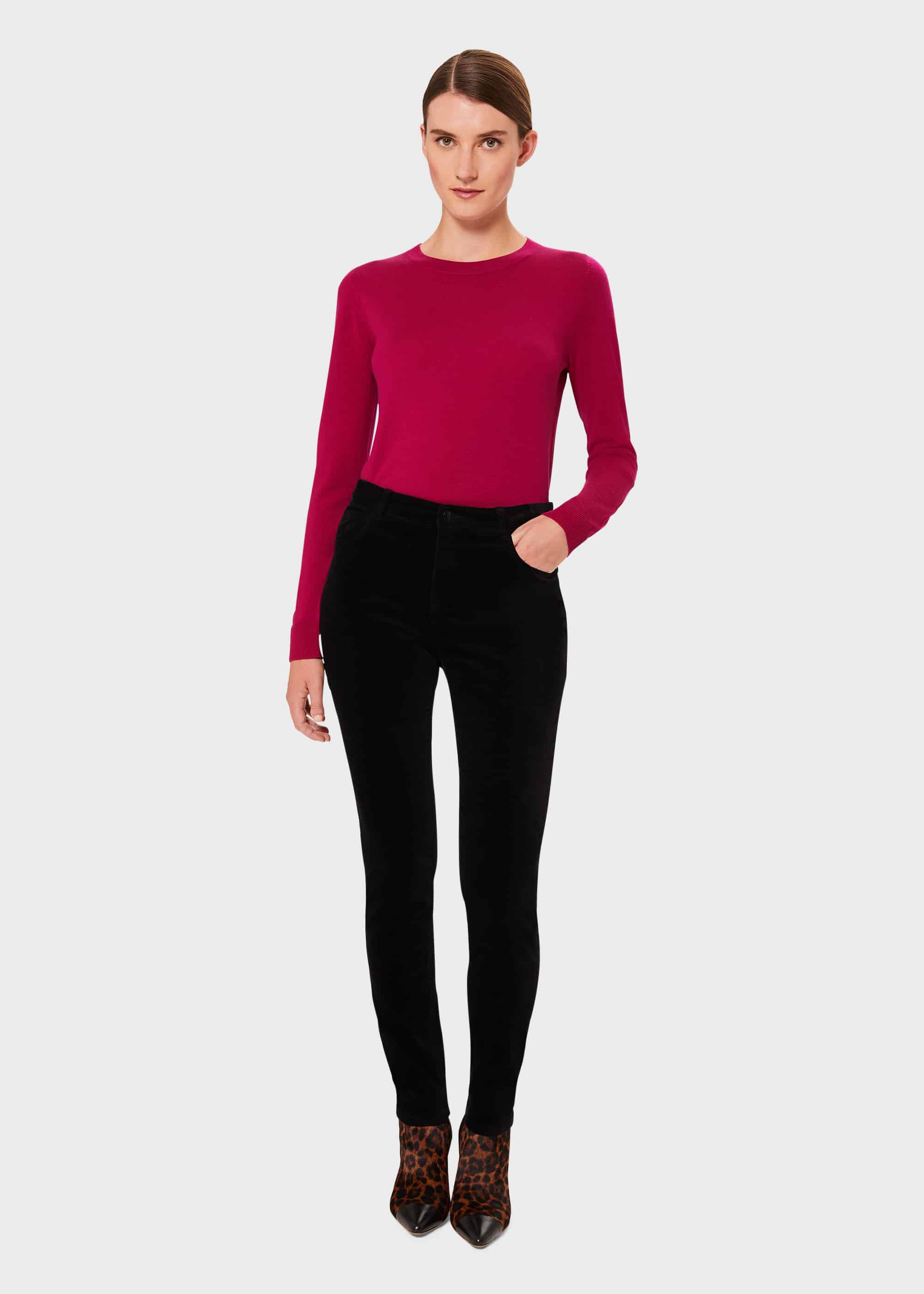 stretch velvet skinny jeans