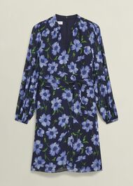 Gracie Tie Waist Dress, Midnight Multi, hi-res