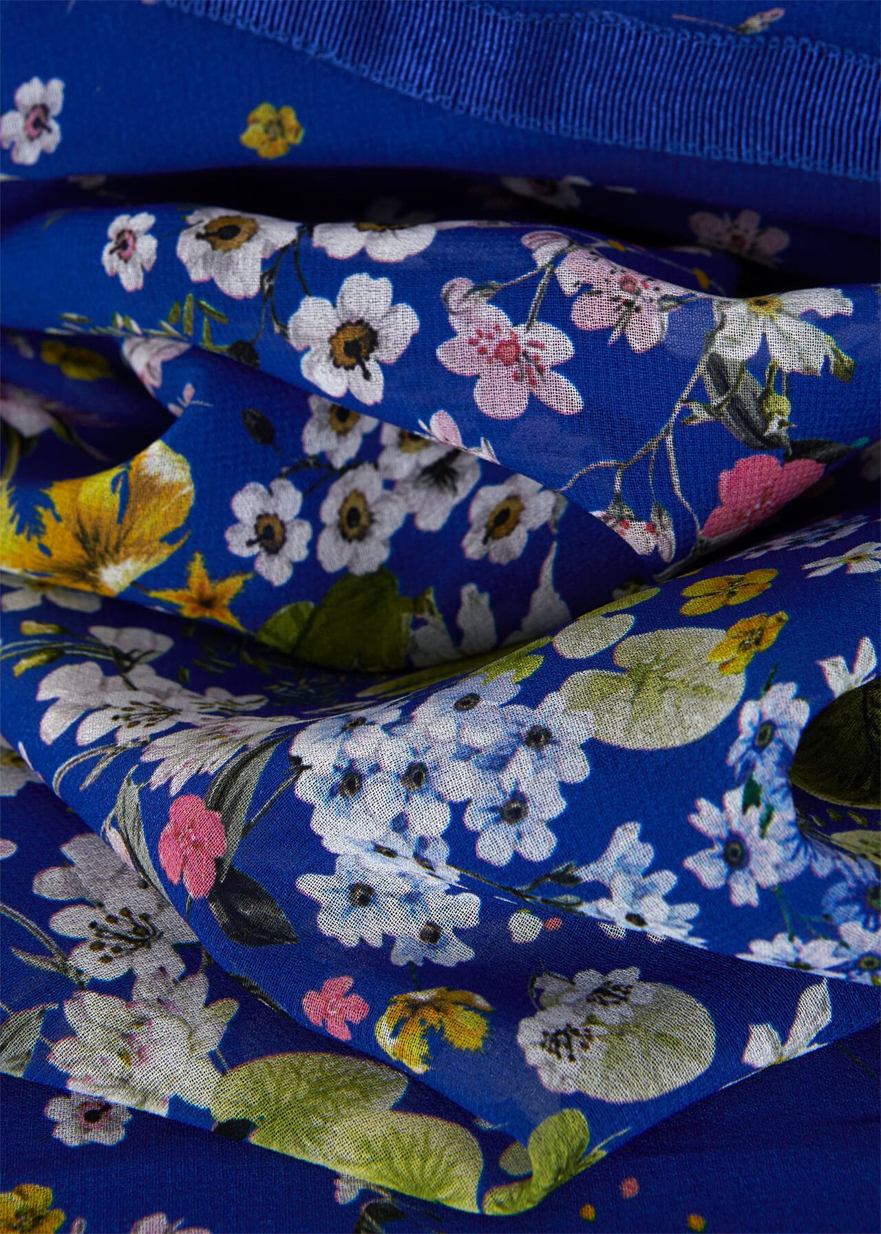 Carly Floral Fit And Flare Dress, Cobalt Multi, hi-res