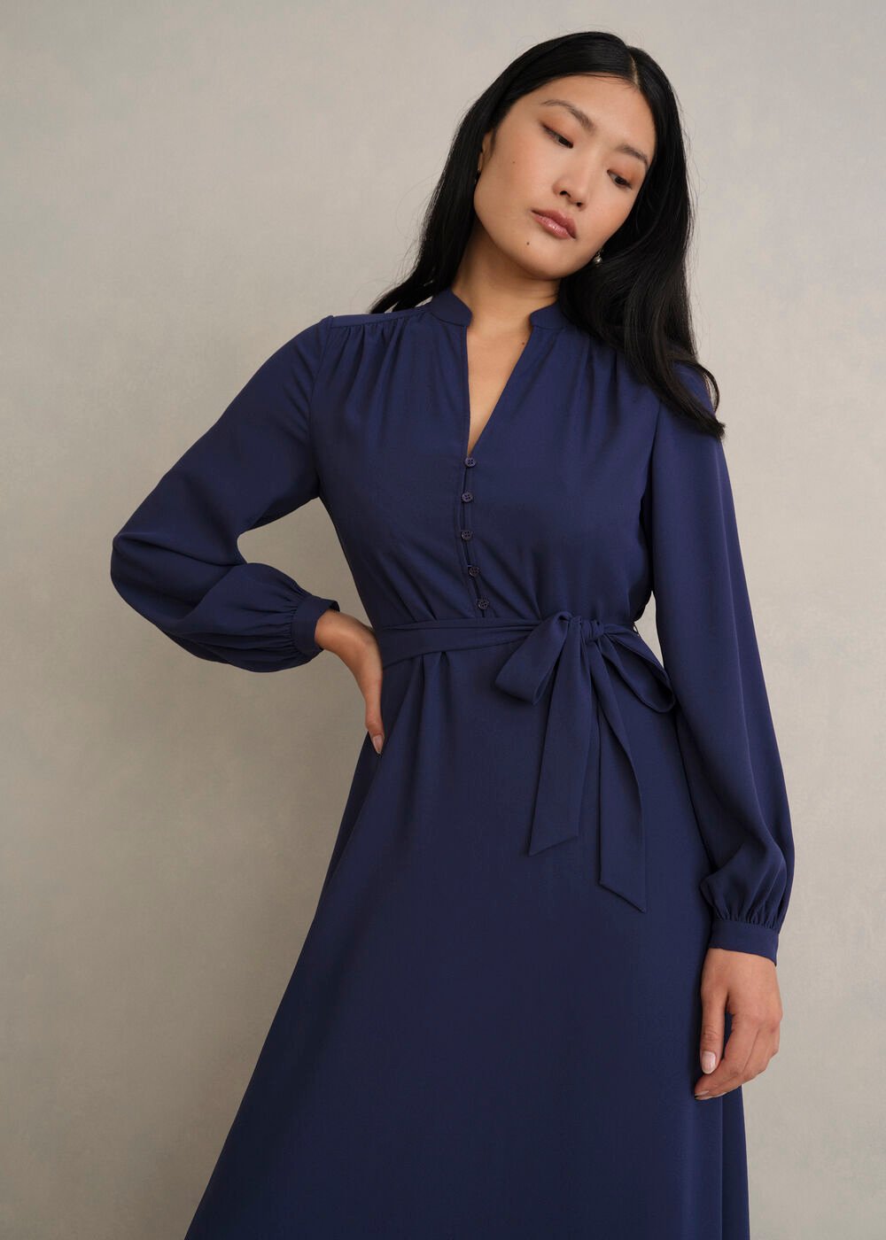 Petite Lettie Dress, Midnight Navy, hi-res