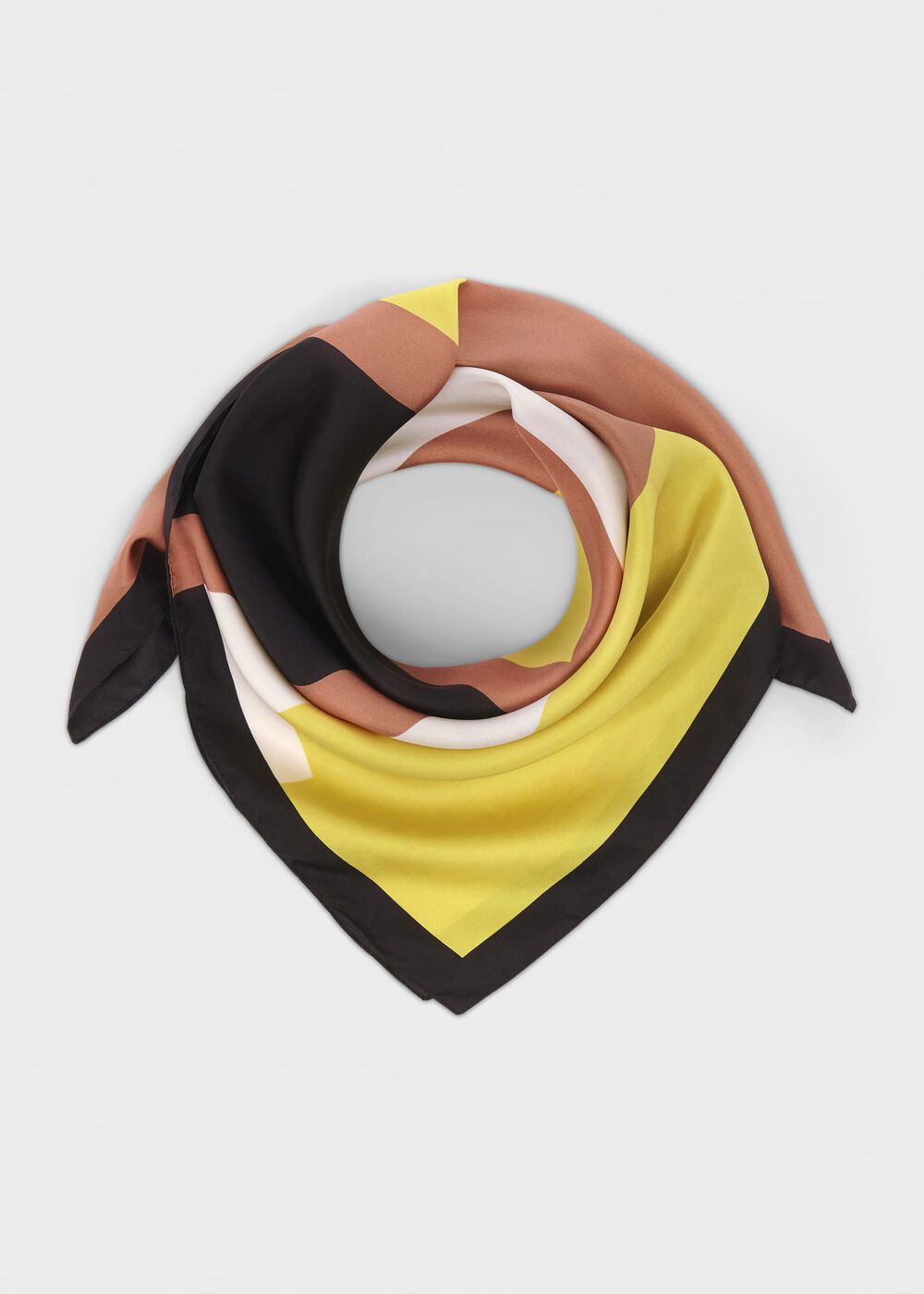 Demi Silk Scarf, Yellow Camel, hi-res