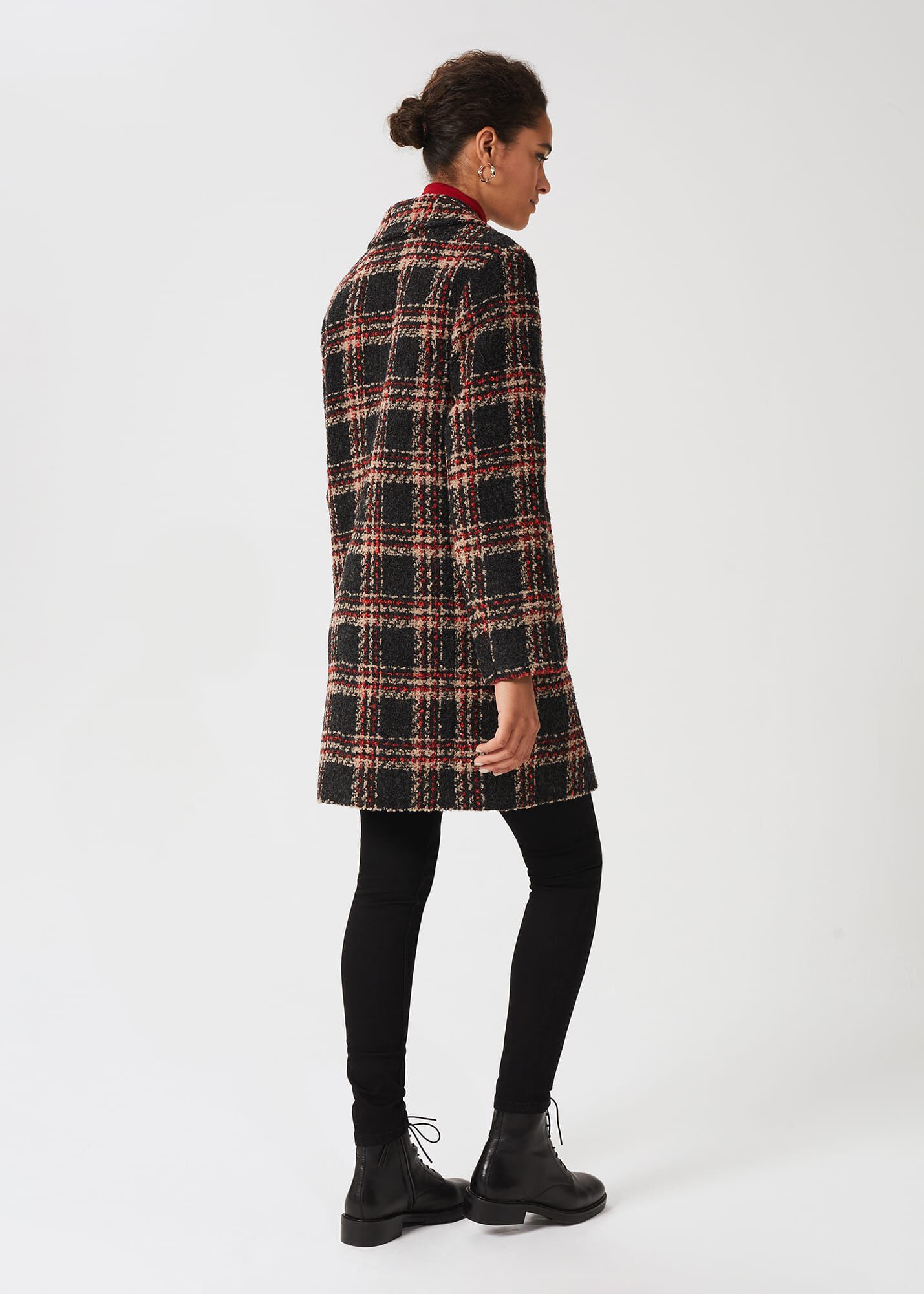 Hobbs outlet tartan coat