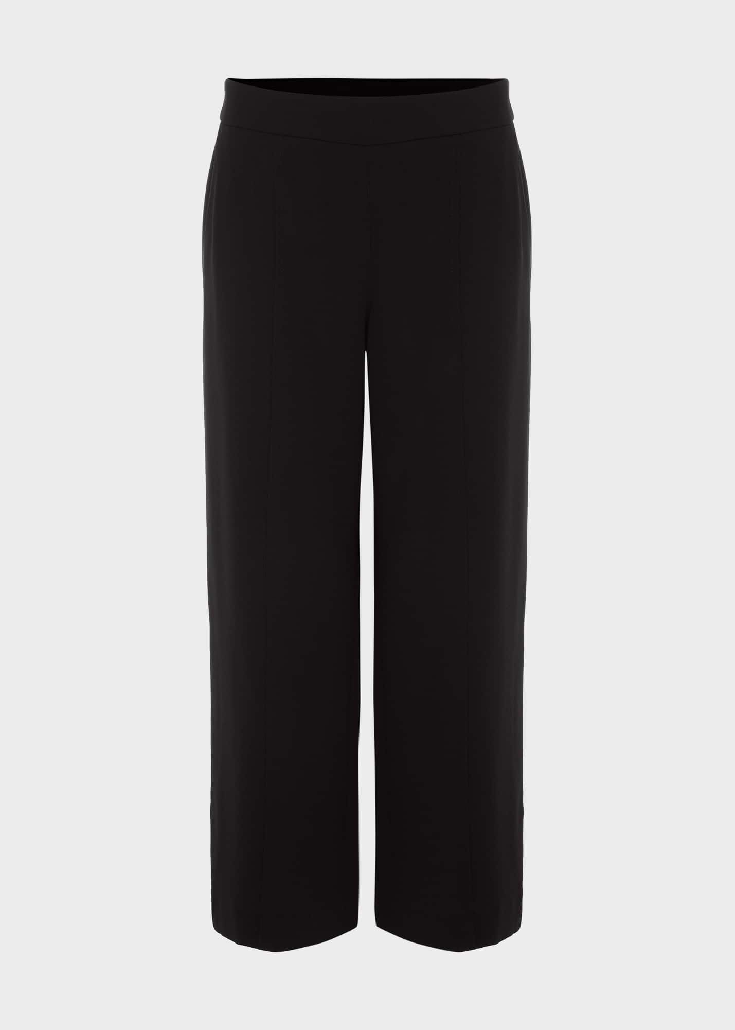 Stretch black cheap cropped trousers
